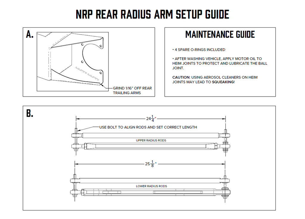 NRP RZR XP1000 & TURBO Billet High Clearance Radius Rods – Nitro Racing ...